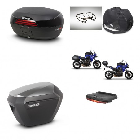 SHAD Maletas sh23 alu + soporte montaje baul SH46 accesorios 45 L KIT-463149