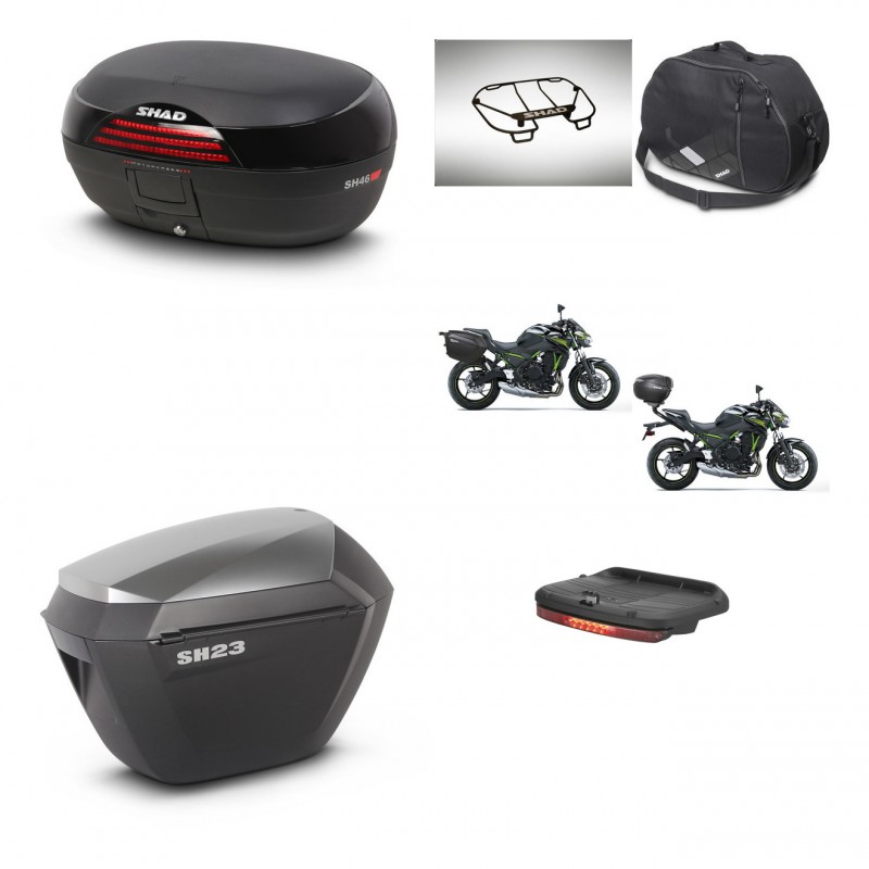 SHAD SH23 alu suitcases + mounting bracket SH46 trunk accessories 45 L KIT-463177