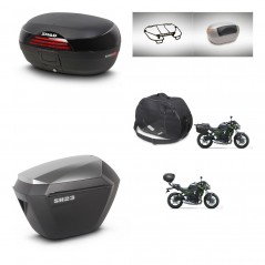 SHAD SH23 alu suitcases + mounting bracket SH46 trunk accessories 45 L KIT-463195