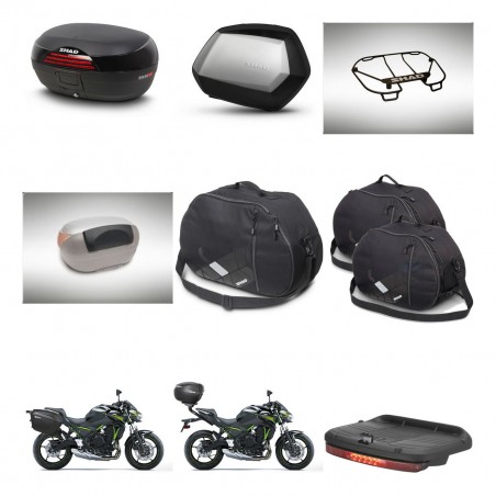 SHAD Maletas SH35 PREMIUM + soporte montaje baul SH46 accesorios 45 L KIT-463200