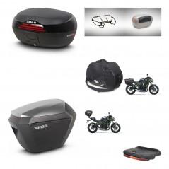 SHAD Maletas sh23 alu + soporte montaje baul SH46 accesorios 45 L KIT-463201