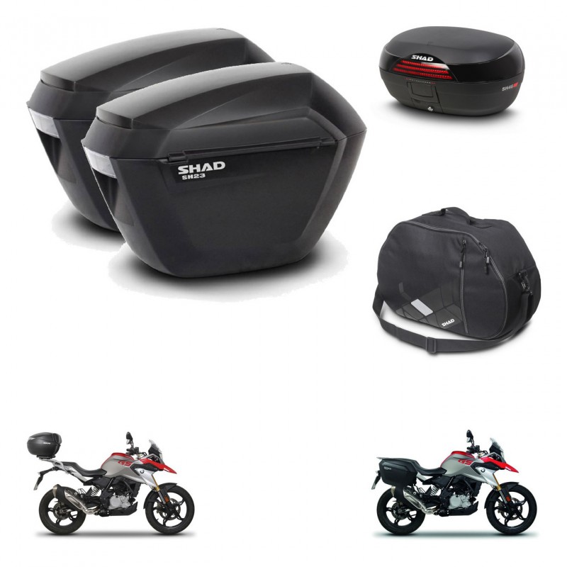 SHAD SH46 trunk + mounting bracket sh23 suitcases accessories 45 L KIT-463216