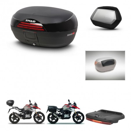 SHAD Maletas SH35 PREMIUM + soporte montaje baul SH46 accesorios 45 L KIT-463235