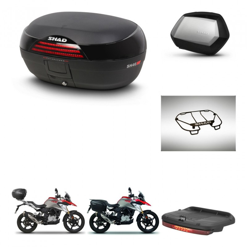 SHAD SH35 PREMIUM suitcases + mounting bracket SH46 trunk accessories 45 L KIT-463259