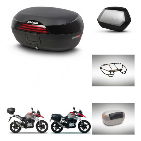 SHAD SH35 PREMIUM suitcases + mounting bracket SH46 trunk accessories 45 L KIT-463277