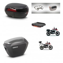SHAD SH23 alu suitcases + mounting bracket SH46 trunk accessories 45 L KIT-463285