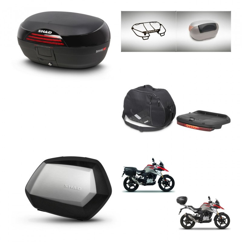 SHAD SH35 PREMIUM suitcases + mounting bracket SH46 trunk accessories 45 L KIT-463295