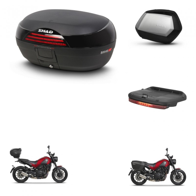 SHAD Maletas SH35 PREMIUM + soporte montaje baul SH46 accesorios 45 L KIT-463307