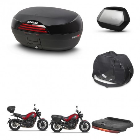 SHAD Maletas SH35 PREMIUM + soporte montaje baul SH46 accesorios 45 L KIT-463319