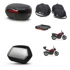 SHAD Maletas SH35 PREMIUM + soporte montaje baul SH46 accesorios 45 L KIT-463320