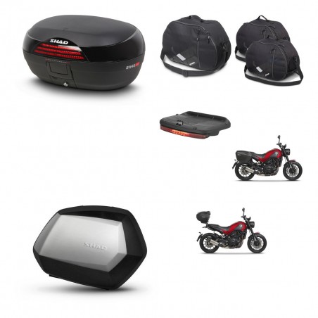SHAD Maletas SH35 PREMIUM + soporte montaje baul SH46 accesorios 45 L KIT-463320