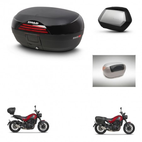 SHAD Maletas SH35 PREMIUM + soporte montaje baul SH46 accesorios 45 L KIT-463325