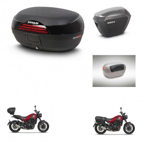 SHAD Maletas sh23 alu + soporte montaje baul SH46 accesorios 45 L KIT-463327