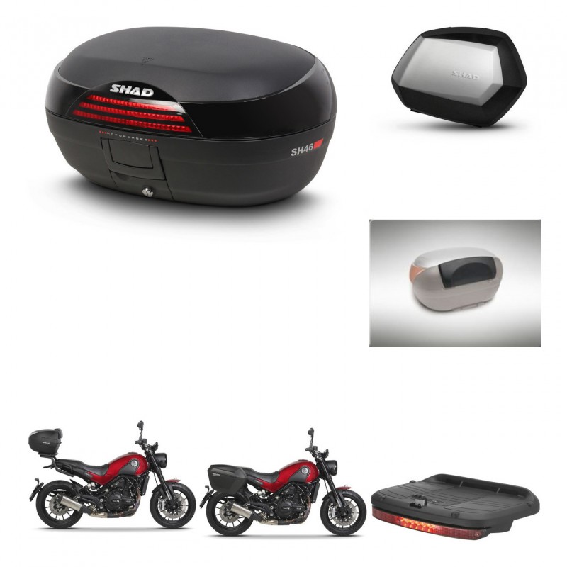 SHAD Maletas SH35 PREMIUM + soporte montaje baul SH46 accesorios 45 L KIT-463331