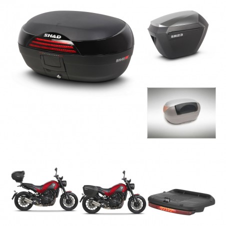 SHAD Maletas sh23 alu + soporte montaje baul SH46 accesorios 45 L KIT-463333