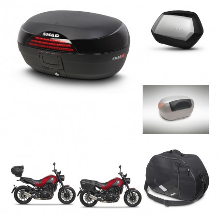 SHAD Maletas SH35 PREMIUM + soporte montaje baul SH46 accesorios 45 L KIT-463337