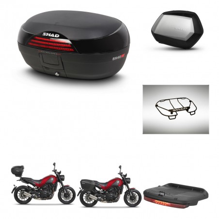 SHAD Maletas SH35 PREMIUM + soporte montaje baul SH46 accesorios 45 L KIT-463355