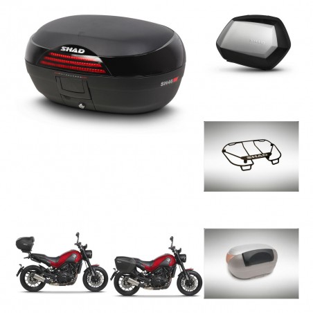 SHAD Maletas SH35 PREMIUM + soporte montaje baul SH46 accesorios 45 L KIT-463373