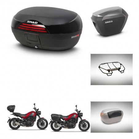SHAD Maletas sh23 alu + soporte montaje baul SH46 accesorios 45 L KIT-463375