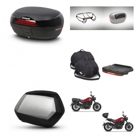 SHAD Maletas SH35 PREMIUM + soporte montaje baul SH46 accesorios 45 L KIT-463380