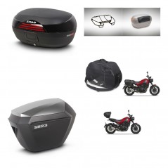 SHAD Maletas sh23 alu + soporte montaje baul SH46 accesorios 45 L KIT-463387