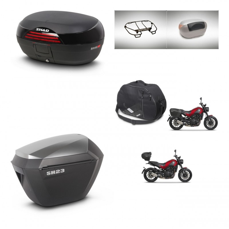 SHAD Maletas sh23 alu + soporte montaje baul SH46 accesorios 45 L KIT-463387
