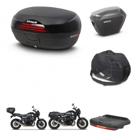 SHAD Maletas sh23 alu + soporte montaje baul SH46 accesorios 45 L KIT-463417