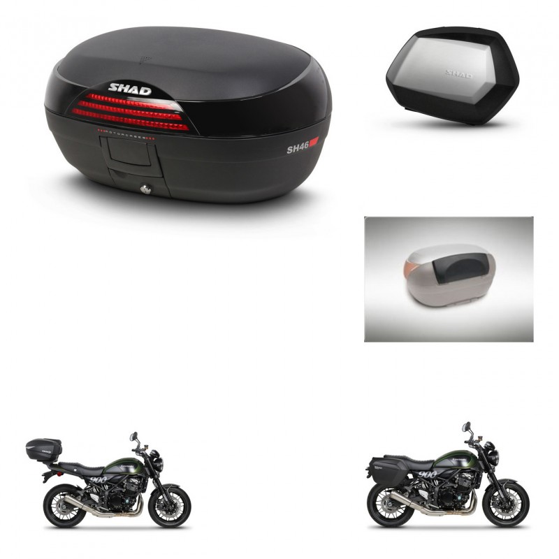 SHAD Maletas SH35 PREMIUM + soporte montaje baul SH46 accesorios 45 L KIT-463421