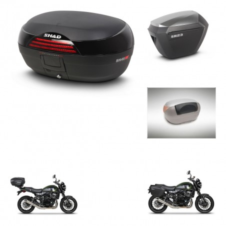 SHAD Maletas sh23 alu + soporte montaje baul SH46 accesorios 45 L KIT-463423
