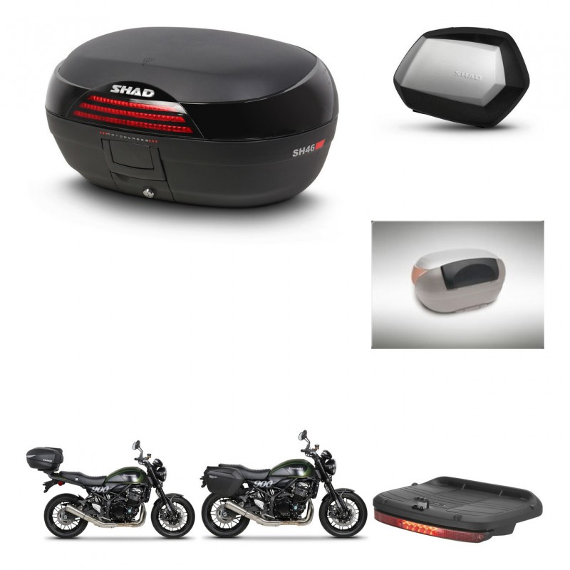 SHAD Maletas SH35 PREMIUM + soporte montaje baul SH46 accesorios 45 L KIT-463427