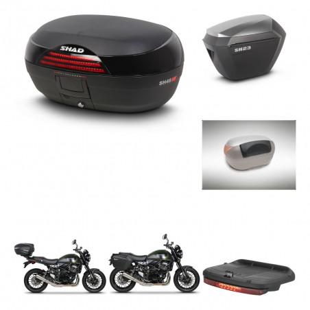 SHAD Maletas sh23 alu + soporte montaje baul SH46 accesorios 45 L KIT-463429