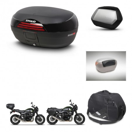 SHAD Maletas SH35 PREMIUM + soporte montaje baul SH46 accesorios 45 L KIT-463433