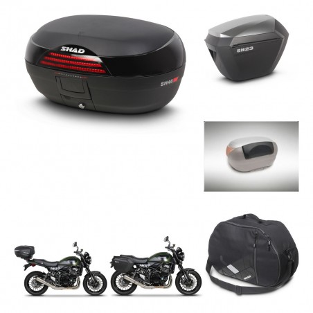 SHAD Maletas sh23 alu + soporte montaje baul SH46 accesorios 45 L KIT-463435