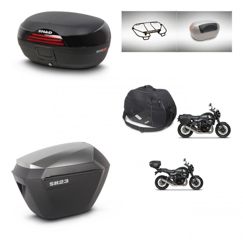 SHAD SH23 alu suitcases + mounting bracket SH46 trunk accessories 45 L KIT-463483