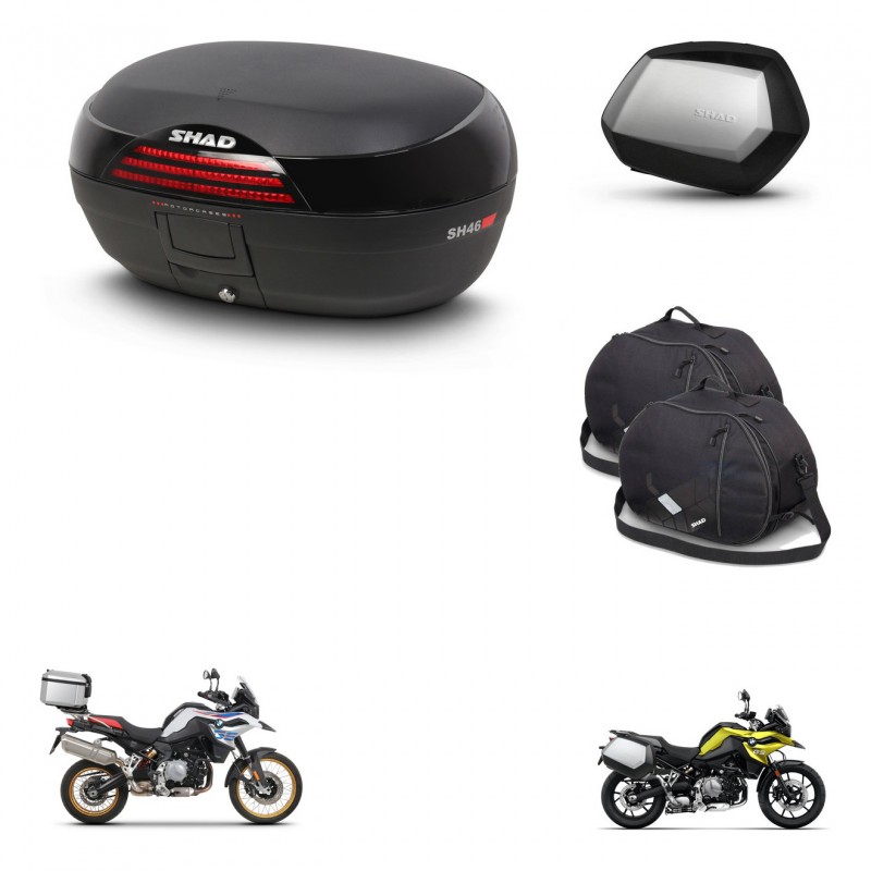 SHAD SH35 PREMIUM suitcases + mounting bracket SH46 trunk accessories 45 L KIT-463494