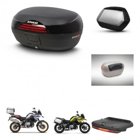 SHAD Maletas SH35 PREMIUM + soporte montaje baul SH46 accesorios 45 L KIT-463523