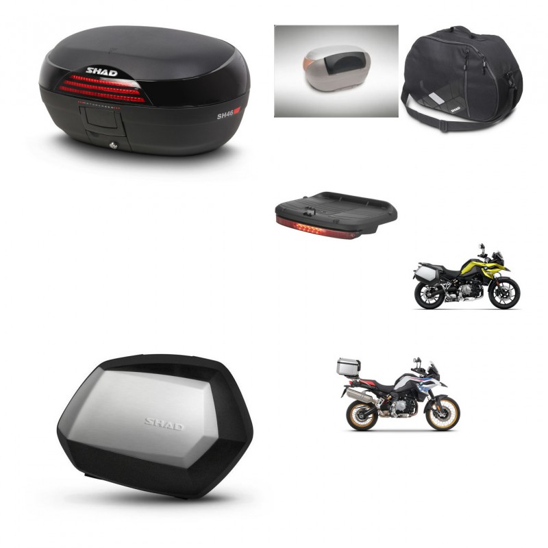 SHAD SH35 PREMIUM suitcases + mounting bracket SH46 trunk accessories 45 L KIT-463535