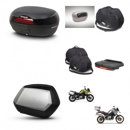 SHAD SH35 PREMIUM suitcases + mounting bracket SH46 trunk accessories 45 L KIT-463536