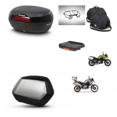 SHAD Maletas SH35 PREMIUM + soporte montaje baul SH46 accesorios 45 L KIT-463548