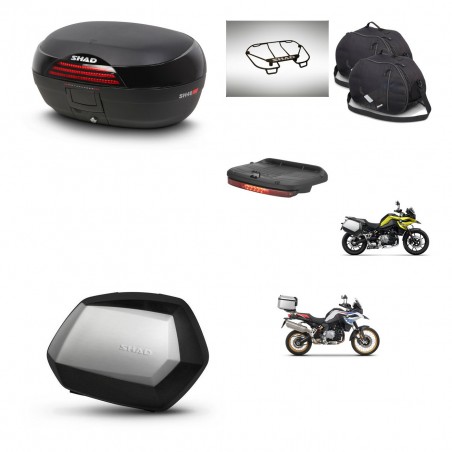 SHAD SH35 PREMIUM suitcases + mounting bracket SH46 trunk accessories 45 L KIT-463548