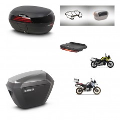 SHAD SH23 alu suitcases + mounting bracket SH46 trunk accessories 45 L KIT-463573