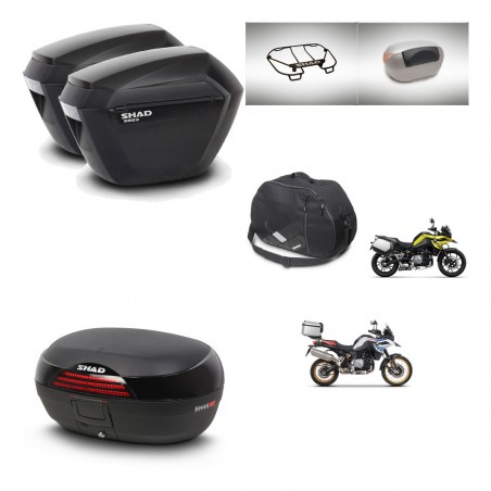 SHAD SH46 trunk + mounting bracket sh23 suitcases accessories 45 L KIT-463576
