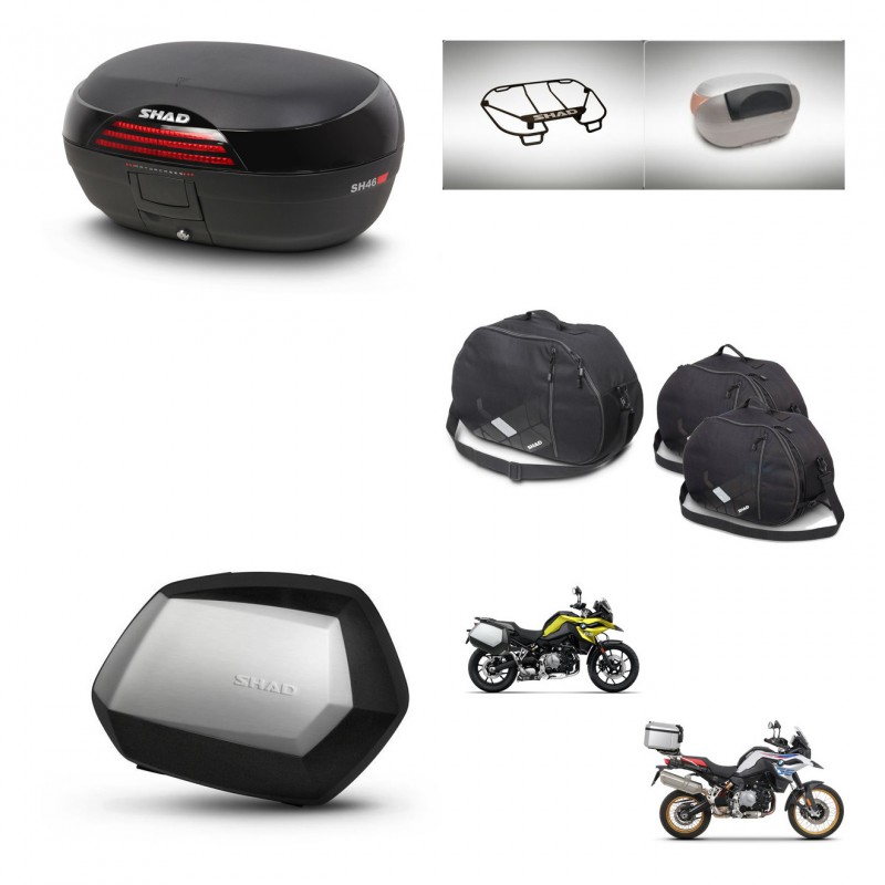 SHAD SH35 PREMIUM suitcases + mounting bracket SH46 trunk accessories 45 L KIT-463578