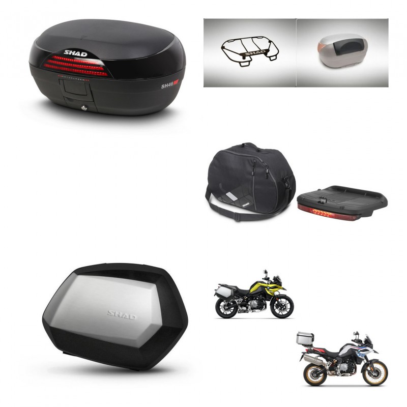 SHAD SH35 PREMIUM suitcases + mounting bracket SH46 trunk accessories 45 L KIT-463583