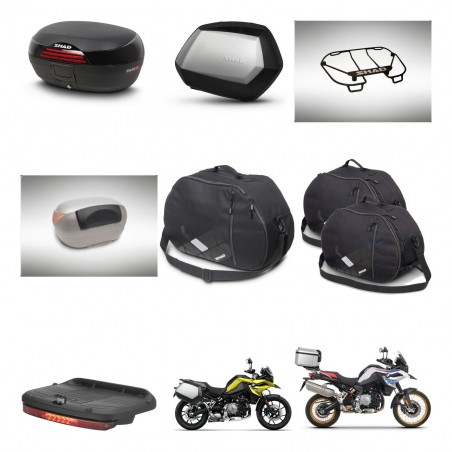 SHAD Maletas SH35 PREMIUM + soporte montaje baul SH46 accesorios 45 L KIT-463584