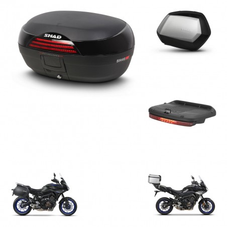 SHAD Maletas SH35 PREMIUM + soporte montaje baul SH46 accesorios 45 L KIT-463595