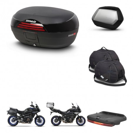 SHAD Maletas SH35 PREMIUM + soporte montaje baul SH46 accesorios 45 L KIT-463596