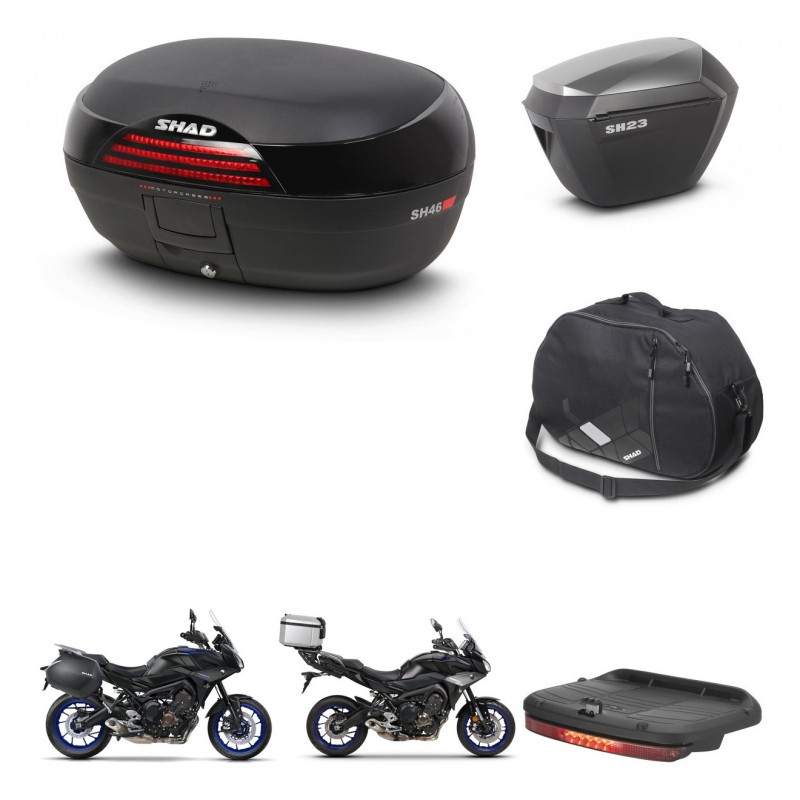 SHAD Maletas sh23 alu + soporte montaje baul SH46 accesorios 45 L KIT-463609