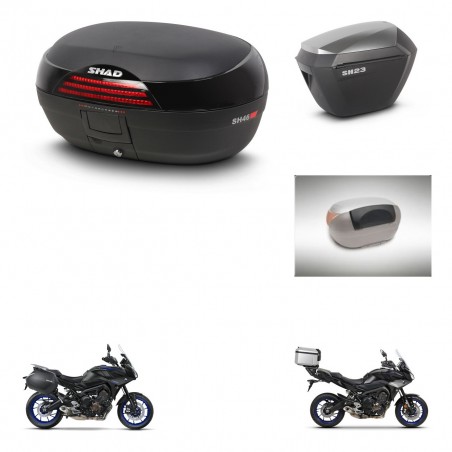 SHAD Maletas sh23 alu + soporte montaje baul SH46 accesorios 45 L KIT-463615