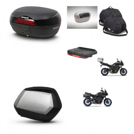 SHAD Maletas SH35 PREMIUM + soporte montaje baul SH46 accesorios 45 L KIT-463620